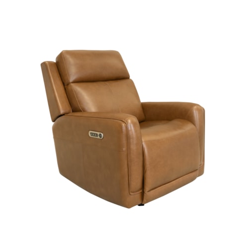 Transitional Gliding Power Recliner with Power Headrest and Lumbar