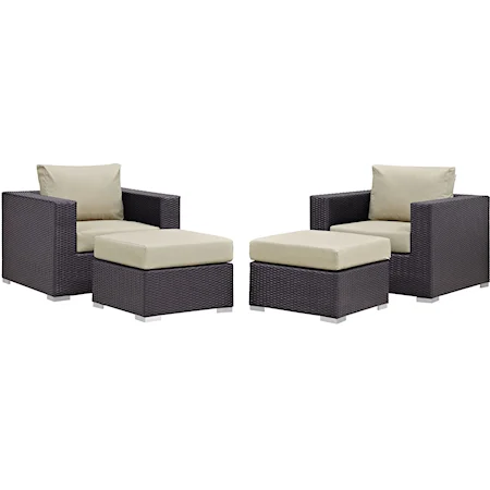 Outdoor 4 Piece Sectional Set