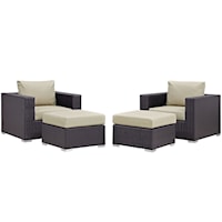 4 Piece Outdoor Patio Sectional Set