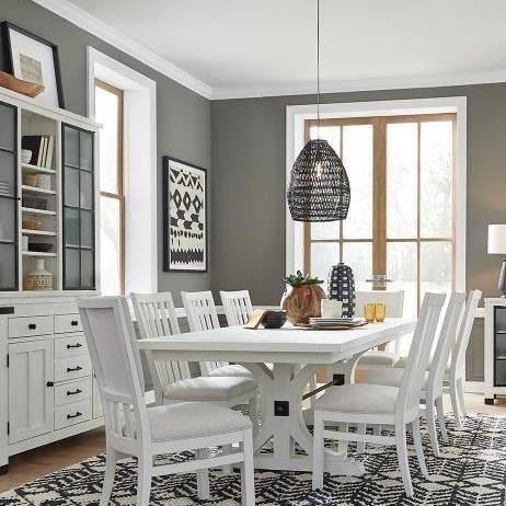 Farmhouse Industrial 9-Piece Dining Set