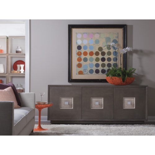 87 Inch Two-Tone Media Console with 3 Doors