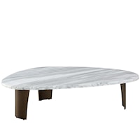 Contemporary Stone Top Cocktail Table