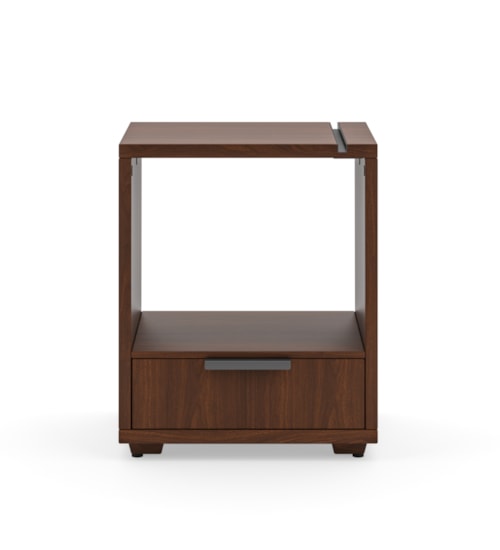 Contemporary 1-Drawer Nightstand with Phone Groove