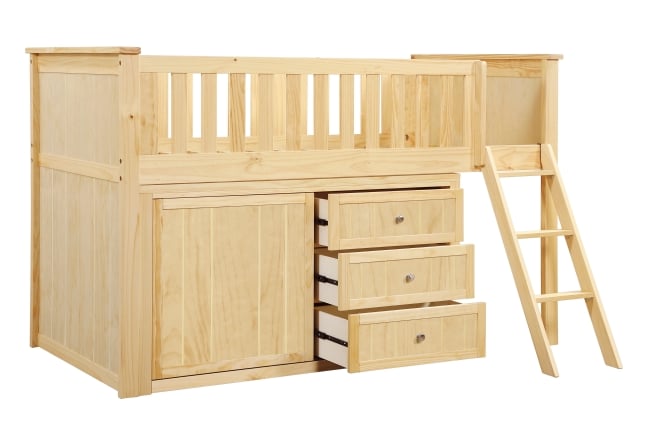 Homelegance Bartly Twin Low Loft Bunk