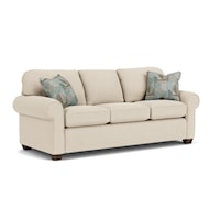 Contemporary Queen Sleeper Sofa with Rolled Arms