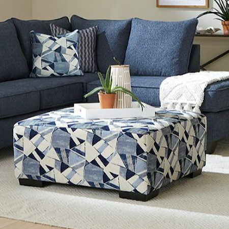 Transitional Cocktail Ottoman