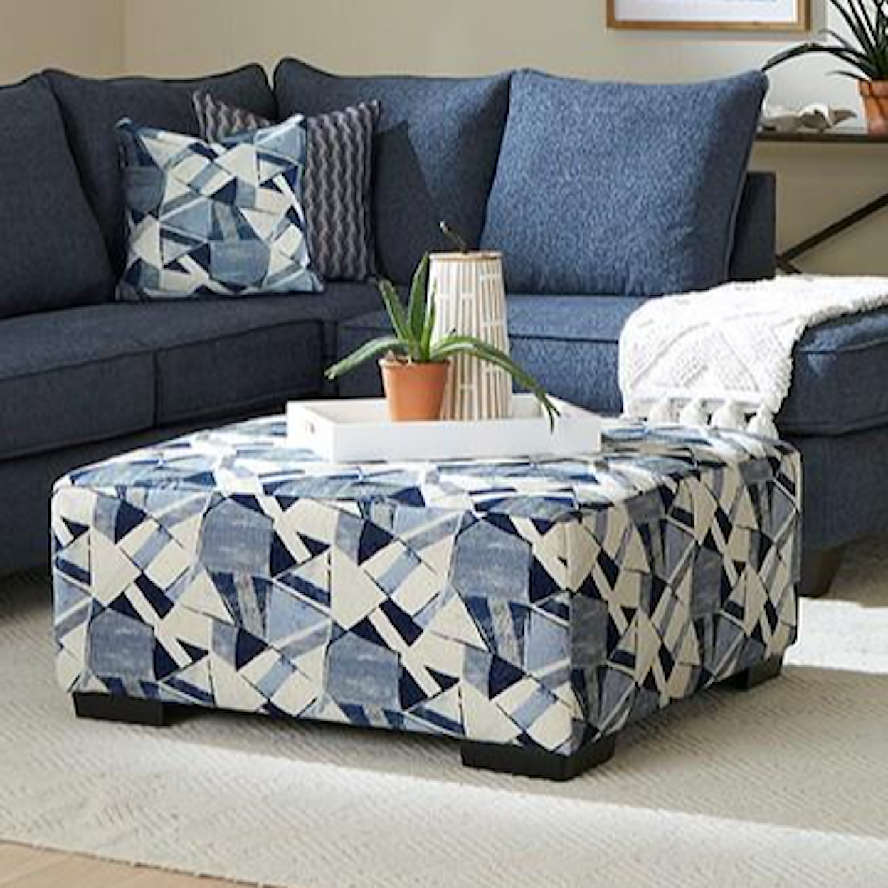 Albany 2520 Transitional Cocktail Ottoman