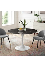 Modway Lippa 36" Round Artificial Marble Dining Table