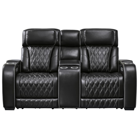 Pwr Rec Loveseat/Con/Adj Hdrst