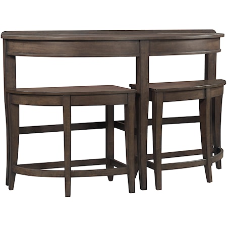 Sofa Table with Stools