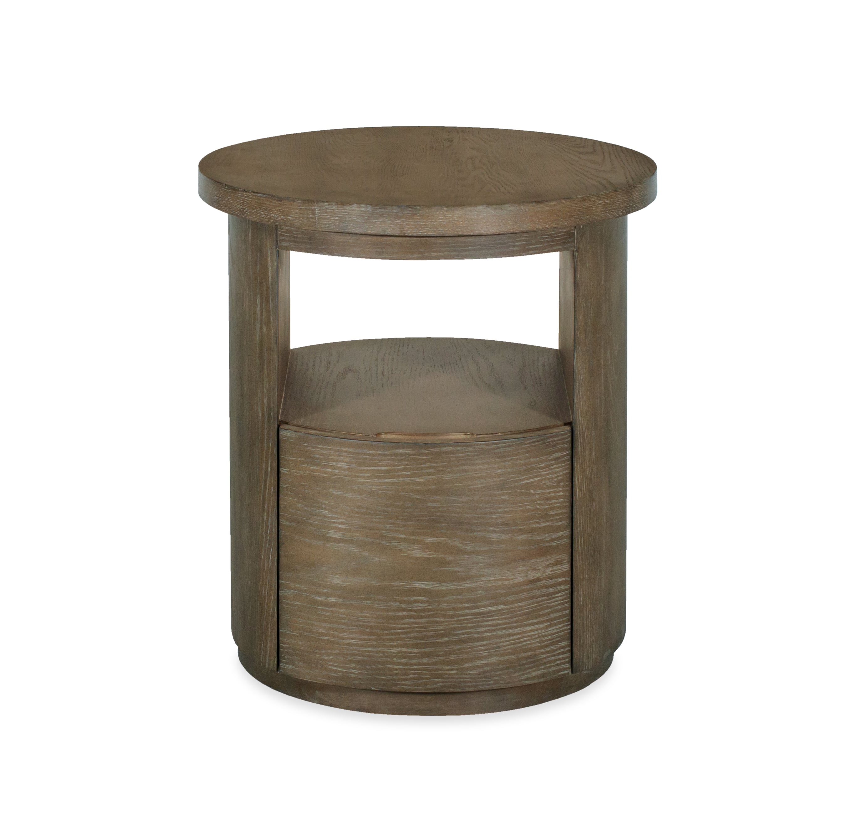 1-Drawer Round End Table