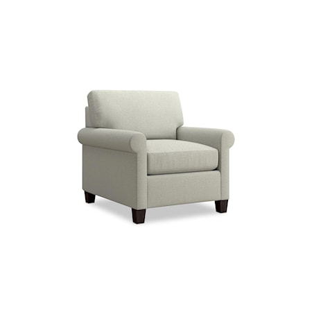 Casual Chair with Rolled Arms