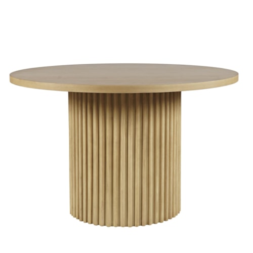 Contemporary 48" Round Dining Table with Pedestal Base