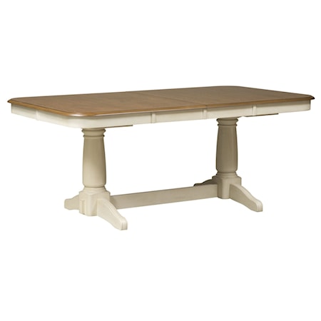 7-PieceTrestle Table Dining Set