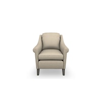 Transitional Club Chair with Reversible Seat Cushion