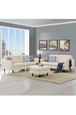 Modway Empress Empress Contemporary Upholstered Tufted Sofa - Gray