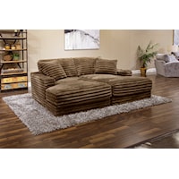 Casual 2-Piece Sectional Pit Chaise Sofa