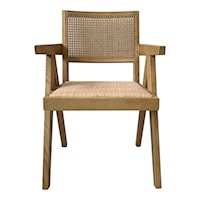 Mid-Century Modern Natural Solid Elm Chair 