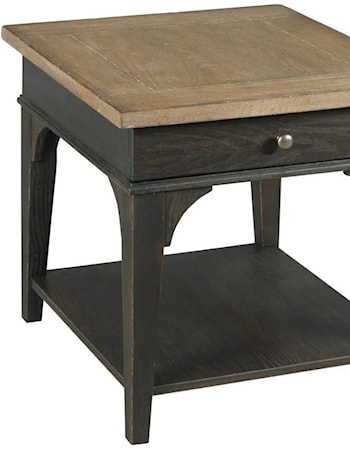 Rectangular Drawer End Table