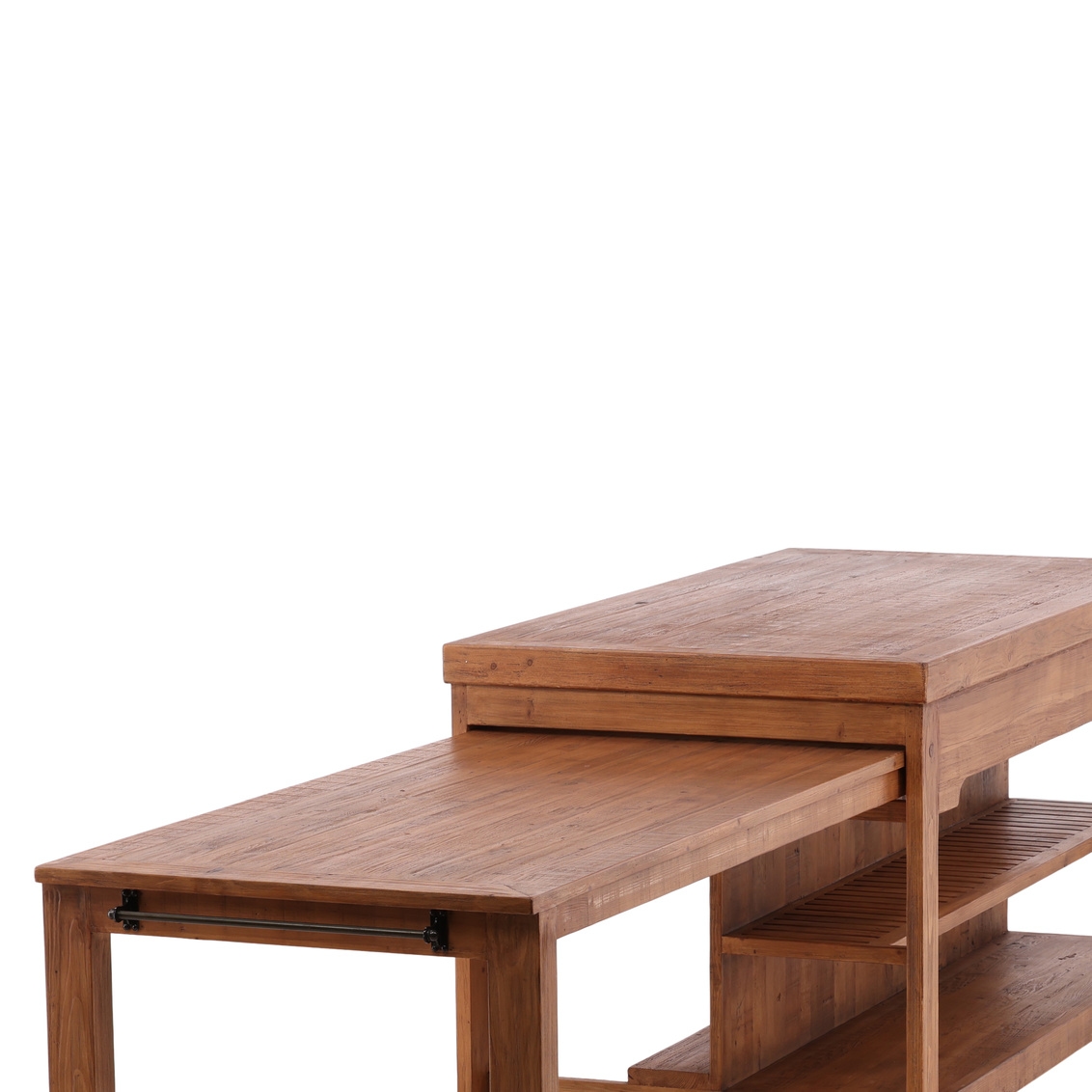 Furniture Classics Montana 2-Shelf Kitchen Island with Extendable Table