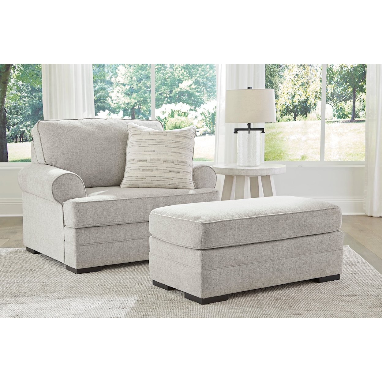 Ashley Furniture Benchcraft Eastonbridge Oversized Chair and Ottoman