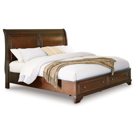 Queen Sleigh Storage Bed