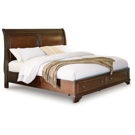 Queen Sleigh Storage Bed