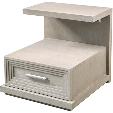 Contemporary 1-Drawer Rectangle End Table