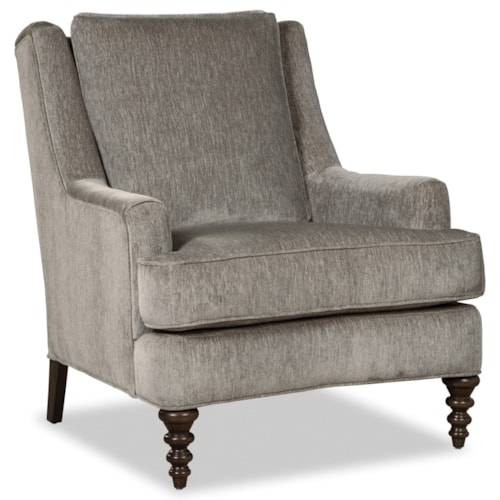 Traditional Accent Chair with Turned Wood Legs