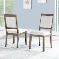 Casual Rustic Upholstered Dining Side Chair