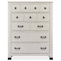 Industrial Farmhouse Chest of Drawers with Felt-Lined Top Drawer