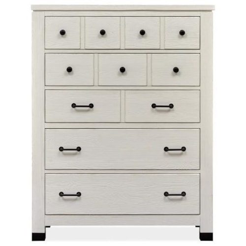 Industrial Farmhouse Chest of Drawers with Felt-Lined Top Drawer