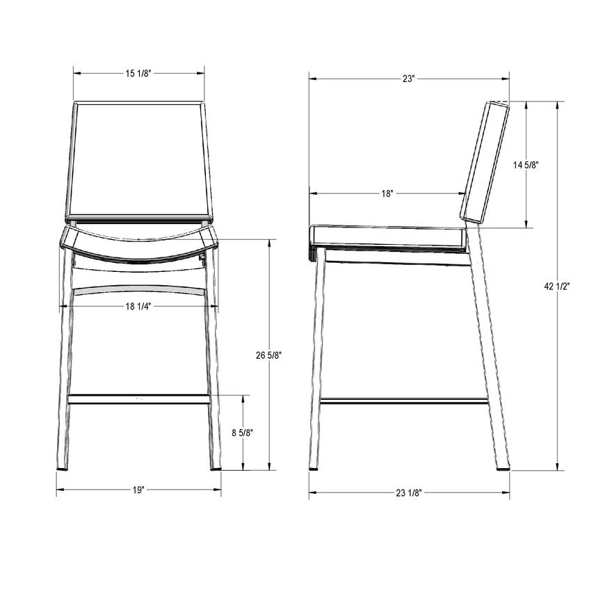 Upholstered Counter Height Stool