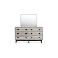 Contemporary Dresser and Mirror