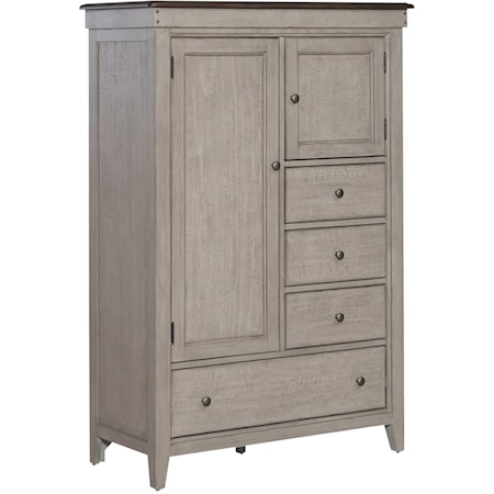 Modern Farmhouse Door Chest with Felt-Lined Drawers