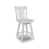 Farmhouse San Remo Swivel Stool (BUILT) in Pure White