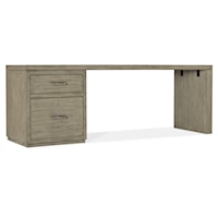 Casual Storage Desk with File Cabinet