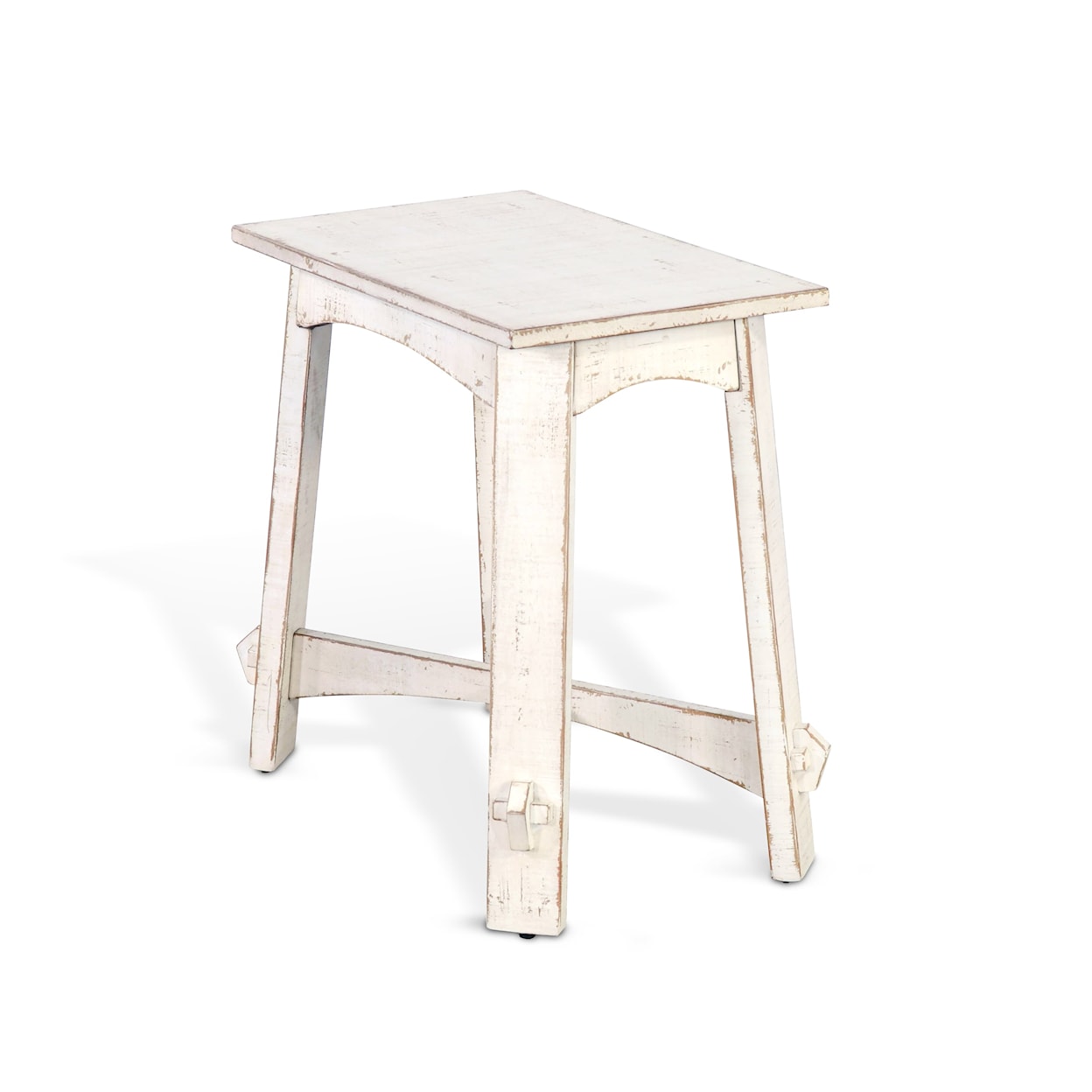 Sunny Designs Marina White Sand Chair Side Table