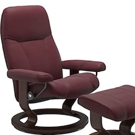 Large Reclining Chair with Classic Base