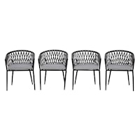 Stackable Wicker Outdoor Dining Chair (Set of 4)