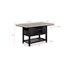 Crown Mark Frey Counter-Height Dining Table with Storage