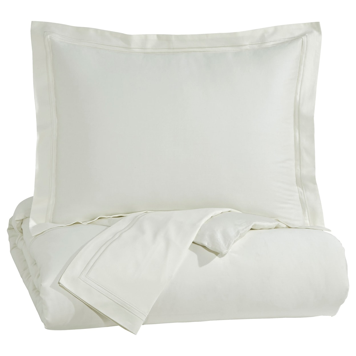 Signature Design by Ashley Furniture Bedding Sets Queen Maurilio White Comforter Set