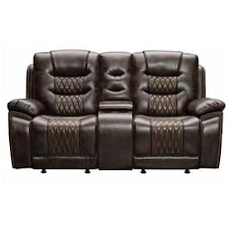 Console Loveseat with Dual Recliners