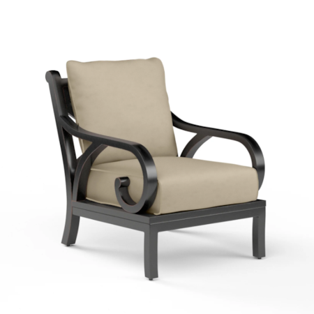 Outdoor Cushioned Club Chair