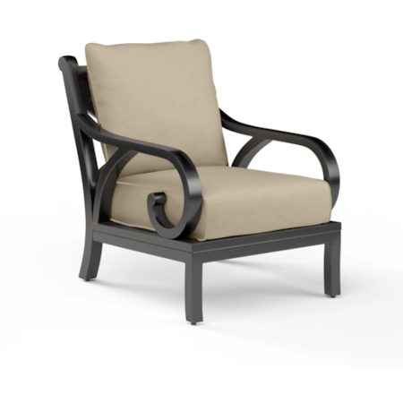 Outdoor Cushioned Club Chair