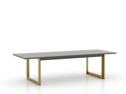 Contemporary Dining Table with Self-Storing Leaf