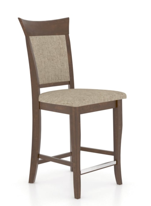 Transitional Customizable Upholstered Fixed Stool