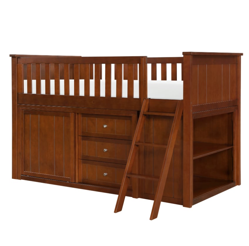 Low Loft Bunk Bed with Storage