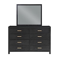 Transitional Dresser & Mirror Set