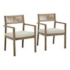 Signature Design by Ashley Aria Plains Arm Chair with Cushion (Set of 2)